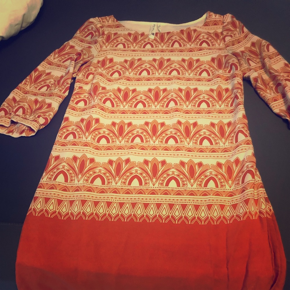Cute orange and cream dress for Thanksgiving!!